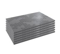 INTEC - Pack de 6 Dalles Clipsables Grises en Polypropylène 4,61m² - Sol Extérieur et Intérieur pour Terrasse, Garage et Atelier - Robustes, Antidérapantes et Montage Rapide