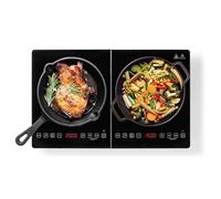 INTEC - Plaque de cuisson Induction 2 Feux 3500 W - Minuteur, Sécurité Enfants, Protection Surchauffe, Cuisson Rapide