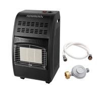 INTEC Poêle à gaz 4200W Nova Confort + Tuyau & Détendeur Butane Chauffage d'apppoint Mobile Noir Chauffe Rapide Sécurité ODS