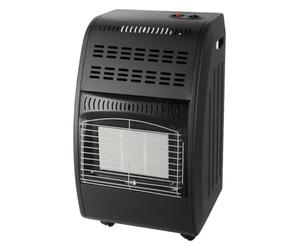 INTEC Poele à gaz Infrarouge 4200W Nova Confort Noir Chauffage d'apppoint gaz Mobile 3 puissances Chauffe Rapide Sécurité ODS