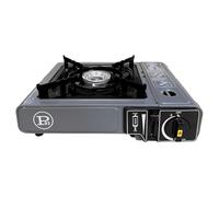 INTEC - Réchaud à Gaz Portable 1 Feu 2,2 KW - Allumage Piezo - Cartouche gaz Butane - Idéal Camping, Randonnée & Cuisine Extérieure