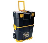 INTEC - Servante à Outils Mobile - 2 Compartiments Modulables Boite à Outils 2 Roues Charge 70 kg Trolley