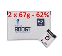 Integra Boost 62 % - 2 régulateurs d'humidité de 67 g - Humidificateur à 2 voies avec indicateur - Humidité jusqu'à 500 g - Sachets d'humidification