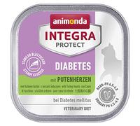 Integra Protect Diabetes d’animonda pour chat, nourriture de régime pour chat, nourriture humide en cas de diabète, aux cœurs de dinde, 16 x 100 g