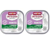 Integra Protect Diabetes d’animonda pour Chat, Nourriture de régime pour Chat, Nourriture Humide en Cas de diabète, au Lapin, 16 x 100 g (Lot de 2)