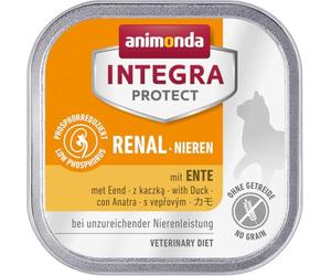 Integra Protect reins pour chat d’animonda, nourriture humide en cas d’insuffisance rénale chronique, au canard, 16 x 100 g