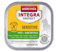 Integra Protect Sensitive pour chat d’animonda, nourriture de régime pour chat, nourriture humide en cas d’allergies alimentaires, dinde + pomme de terre, 16 x 100 g