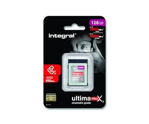 Integral 128GB CFexpress Memory Card Type B 2.0, 8K RAW & 4K 120 FPS 1800MB/s Read, 1200MB/s Write Speed, 450MB/s Sustained Write Designed for The Cinematographer and Professional Photographer