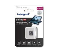 Integral 128GB microSD Card Haute Vitesse Carte Mémoire Vidéo 4K - Jusqu'à 100MB/s en lecture et 50MB/s en écriture, UHS-I, U3, Classe 10, A1 app performance - smartphones, tablettes, drones