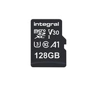 Integral 128GB microSD Card Haute Vitesse Carte Mémoire Vidéo 4K - Jusqu'à 100MB/s en lecture et 50MB/s en écriture, UHS-I, U3, Classe 10, A1 app performance - smartphones, tablettes, drones