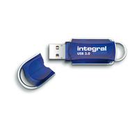 Integral 16GB USB3.0 DRIVE COURIER BLUE UP TO R-80 W-10 MBS, 16 Go, USB Type-A, 3.2 Gen 1 (3.1 Gen 1), 140 Mo/s, Casquette, Bleu, Argent INFD16GBCOU3.
