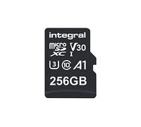 Integral 256GB microSD Card Haute Vitesse Carte Mémoire Vidéo 4K - Jusqu'à 100MB/s en lecture et 50MB/s en écriture, UHS-I, U3, Classe 10, A1 app performance - smartphones, tablettes, drones