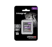Integral 32GB Carte Compact Flash UDMA-7 366x VPG-20 Carte mémoire Professionnelle Haute Vitesse 55MB/s en Lecture et 25MB/s en écriture