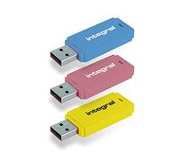 Integral 32GB Neon USB 2.0 Clé USB Pack 3 (Bleu/Rose/Jaune)