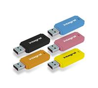 Integral 32GB Neon USB 2.0 Clé USB Pack 5 (Noir/Rose/Jaune/Orange/Bleu)
