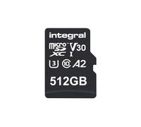 Integral 512GB microSD Card Haute Vitesse Carte Mémoire Vidéo 4K - Jusqu'à 100MB/s en lecture et 50MB/s en écriture, UHS-I, U3, Classe 10, A1 app performance - smartphones, tablettes, drones