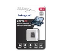 Integral 64GB microSD Card Haute Vitesse Carte Mémoire Vidéo 4K - Jusqu'à 100MB/s en lecture et 50MB/s en écriture, UHS-I, U3, Classe 10, A1 app performance - smartphones, tablettes, drones