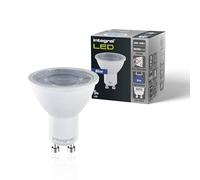 Integral Ampoule LED couleur BLEU GU10 x4-5W (équivalent 50W), angle de rayonnement 40° - Pour les étalages, les restaurants, les hôtels, les jardins, la décoration et l'éclairage d'ambiance.