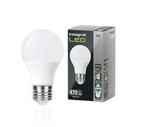 Integral Ampoule LED E27 2 PACK GLS A60 lumière du jour 5000K, 470LM, 4,8W (équivalent à 40W) ampoule dépolie non dimmable - Efficace en énergie et idéale pour les appliques et lampes dans les salons