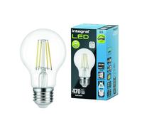 Integral Ampoule LED E27 GLS A60 Omni-filament Blanc Froid 4000K, 470LM, 3.4W (équivalent à 40W) non dimmable - Paquet de 2 - Efficace en énergie, Pour les chambres, les couloirs, les salons et plus
