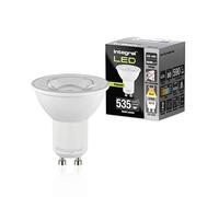 Integral Ampoule LED GU10 10 PACK Chaud 2700K, 590LM, 4,9W (équivalent à 75W) non dimmable - Efficace en énergie et idéale pour les spots et projecteurs dans les salles de bains, cuisines, salons