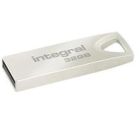 Integral Arc Clé USB 32 Go USB Type A 2.0 Métallique 32 Go USB Type A 2.0 sans Couvercle 7 g Métal