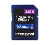 Integral Carte Mémoire 32Go SDHC Haute Vitesse jusqu'à 100MB/s Classe 10, V10, UHS1, U1