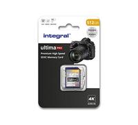 Integral Carte Mémoire 512Go SDXC Premium Haute Vitesse jusqu'à 100MB/s Classe 10 V30 UHS-I U3