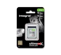 Integral Carte Mémoire CFexpress Type B 2.0 1 to, 12K et 8K RAW, 8K 120 FPS, 1800MB/s Lecture, 1400MB/s écriture, 1200MB/s soutenue, idéale pour caméras cinéma, DSLR et workflow intensif.