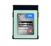 Integral Carte Mémoire CFexpress Type B 2.0 2 to, 12K RAW, 8K 120 FPS, Lecture 1800 Mo/s, Écriture 1700 Mo/s, 1300 Mo/s Soutenue, pour Caméras de Cinéma Avancées et DSLR