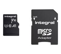 Integral - Carte mémoire flash (adaptateur microSDHC - SD inclus(e)) - 32 Go - A1 / Video Class V10 / UHS Class 1 / Class10 - microSDHC UHS-I