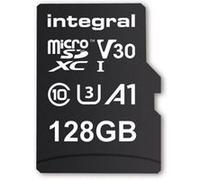 Integral - Carte mémoire flash (adaptateur microSDXC vers SD inclus(e)) - 128 Go - A1 / Video Class V30 / UHS-I U3 / Class10 - microSDXC UHS-I G