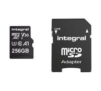 Integral Carte mémoire microSDXC INMSDX256G-100V30 256 Go V30 A1 UHS-I Noir (avec adaptateur SD)