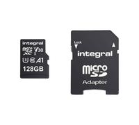 Integral Carte Mémoire MicroSDHC/XC V30 UHS-I U3 Haute Vitesse 128GB Noir