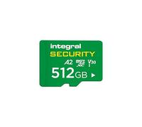 Integral Carte microSDXC haute endurance 512 GB - UHS-I, V30, U3, A2, Classe 10 - Pour vidéosurveillance, dashcams, sécurité domestique - Jusqu’à 95 h d’enregistrement en boucle et 98 000 h en continu