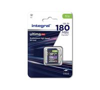 Integral Carte SD 1 Go Integral Vitesse de Lecture vidéo 4K 180 Mo/s et Vitesse d'écriture 150 Mo/s SDXC V30 U3 180- V30 Notre Carte mémoire SD Haute Vitesse la Plus Rapide de Tous Les Temps