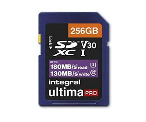 Integral Carte SD 128 Go Integral Vitesse de Lecture vidéo 4K 180 Mo/s et Vitesse d'écriture 90 Mo/s SDXC V30 U3 180- V30 Notre Carte mémoire SD Haute Vitesse la Plus Rapide de Tous Les Temps