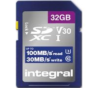 INTEGRAL Carte SD 32GB Classe 10 UHS-I V30 R100 MB/s