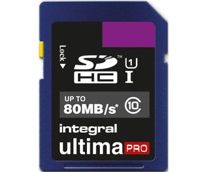 INTEGRAL Carte SDHC Ultima Pro 16GB (80MB/s) (Class 10)