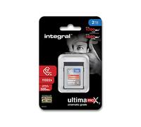 Integral CFexpress Carte mémoire 2 To Type B 2.0 8K RAW et 4K 120 FPS 1540 Mo/s en lecture 1600 Mo/s Vitesse d'écriture Conçue pour le directeur de la photographie et le photographe professionnel