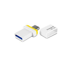 Integral - Clé 128 Go - USB 3.1 & Type-C Fusion Double connecteur pour Sauvegarde de données Entre Smartphones, PC, Macs, Tablettes USB C