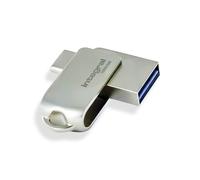Integral Clé USB 128GB 360-Dual USB 3.2 Gen 1 Type A & USB-C - Transferts à 5Gbps - Plug & Play - Compatible avec PC, Ordinateur Portable, Smartphones, iPhone 15/16, MacBook Pro/Air et iPad Pro