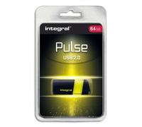 Clé USB 2.0 INTEGRAL Flash Drive Pulse 64 GB (Jaune)