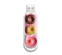 Integral 128GB Beignets Xpression USB 3.2 Gen 1 Flash Drive - clé USB au Design élégant - Idéale pour Le Stockage & la Sauvegarde pour études, Travail & Loisirs, idée Cadeau Amusante & Originale