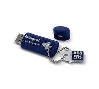 Integral Clé USB 4go Crypto-197 256-Bit 3.0 USB Mémoire Flash Drive cryptée à double mot de passe - Certifiée FIPS 197, Design étanche XTS-AES