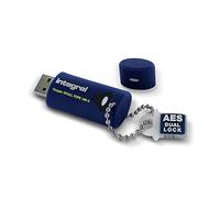 Integral Clé USB 64go Crypto-140-2 256-Bit 3.0 USB Mémoire Flash Drive cryptée double mot de passe - FIPS 140-2 Niveau 3, Design étanche XTS-AES
