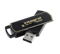 INTEGRAL Clé USB-A 3.0 Secure 360 encrypted - Mémoire de 16 Go - Noir