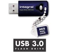 Integral Clé USB 8 Go Crypto-140-2 256-Bit cryptée XTS-AES double mot de passe FIPS 140-2 Niveau 3