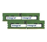 Integral - DDR5 - kit - 16 Go: 2 x 8 Go - DIMM 288 broches - 4800 MHz / PC5-38400 - CL40 - 1.1 V - mémoire sans tampon - non ECC