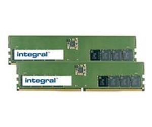 Integral - DDR5 - kit - 32 Go: 2 x 16 Go - DIMM 288 broches - 4800 MHz / PC5-38400 - mémoire sans tampon